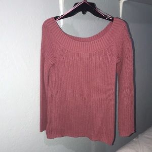Pink knit top
